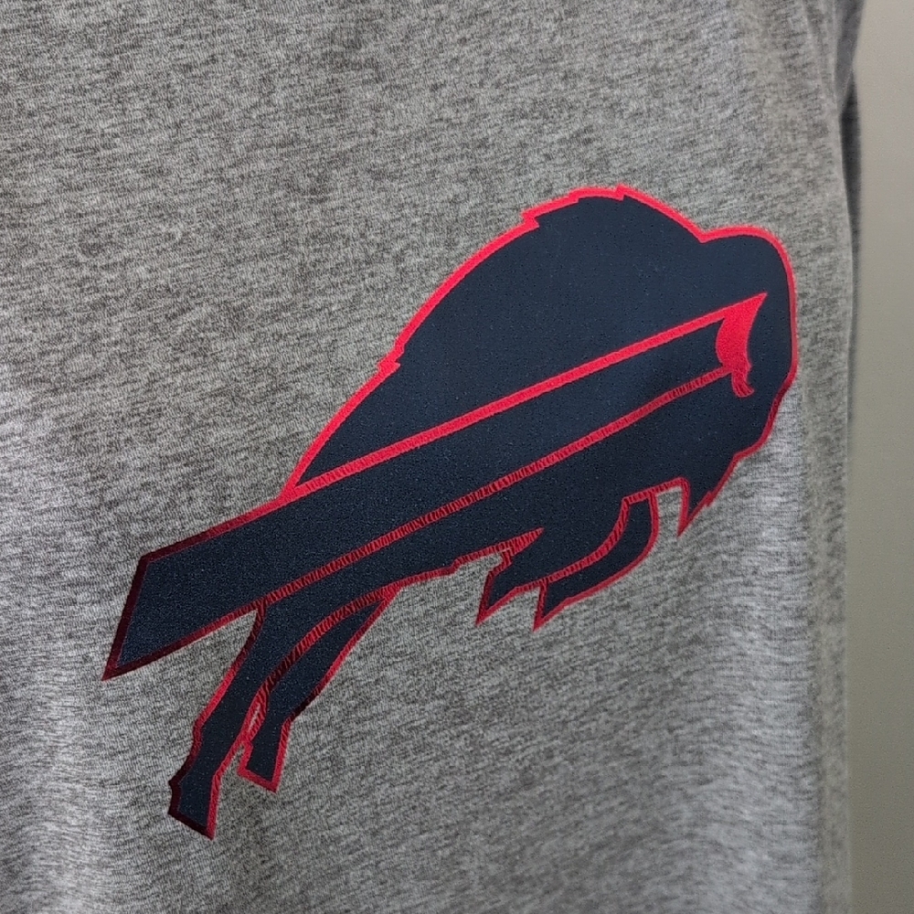 FANATICS Buffalo Bills Cold Shoulder Top with Bills Logo Gray Size XL - Picture 2 of 11